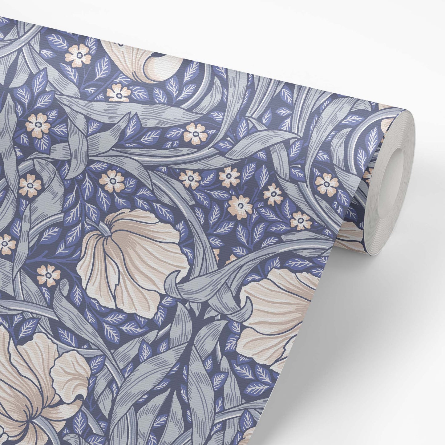 Pimpernel Wallpaper - Blue and Tan