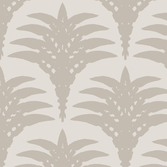 Printed Palms Wallpaper - Beige