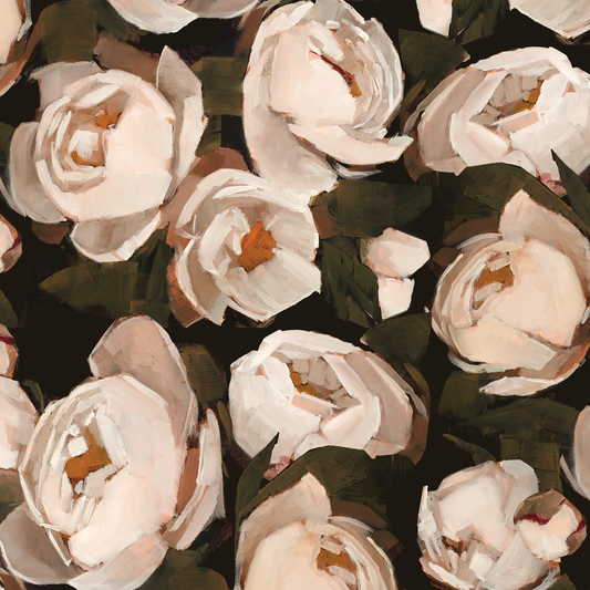 Moody Peonies Wallpaper