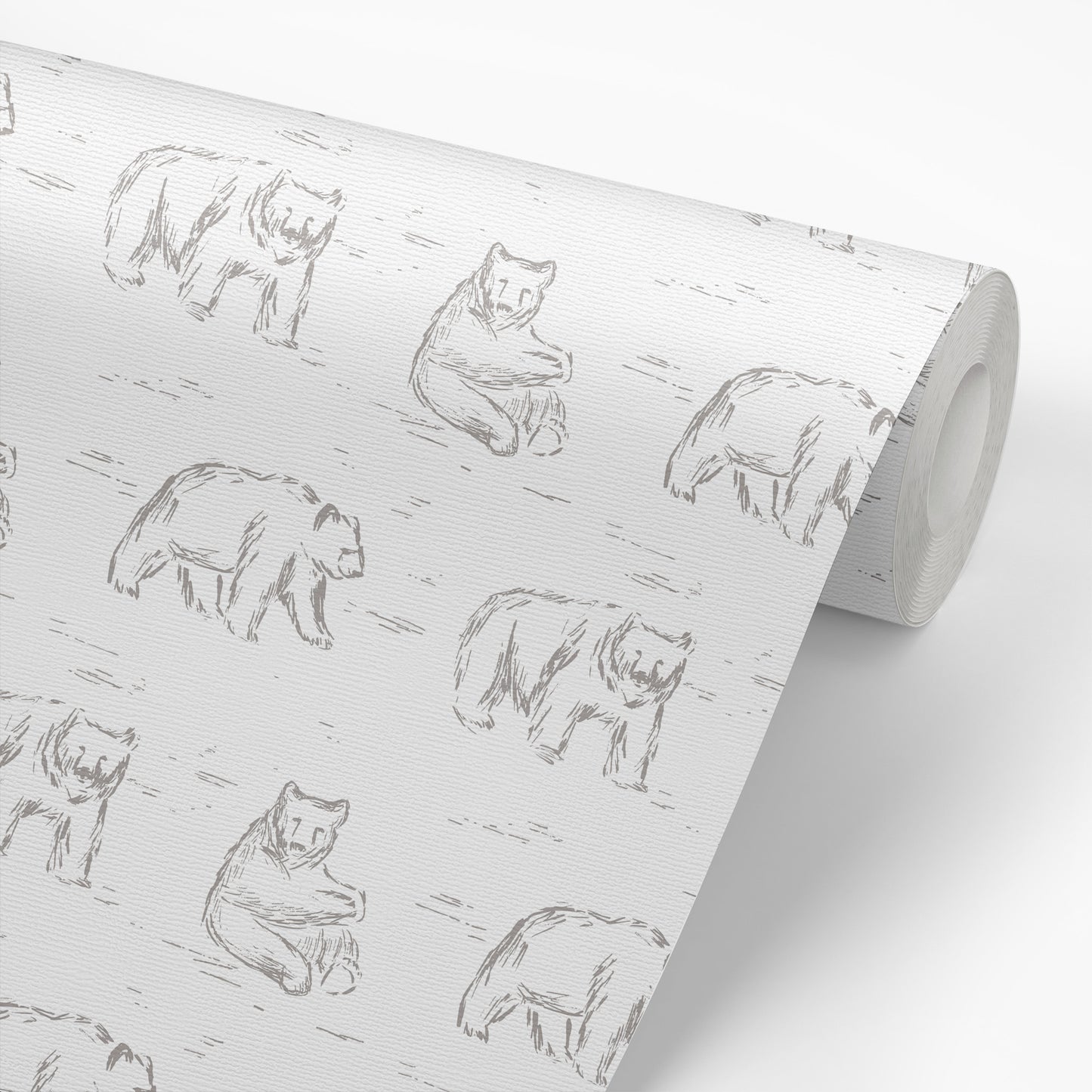 Bears Wallpaper - Gray and White