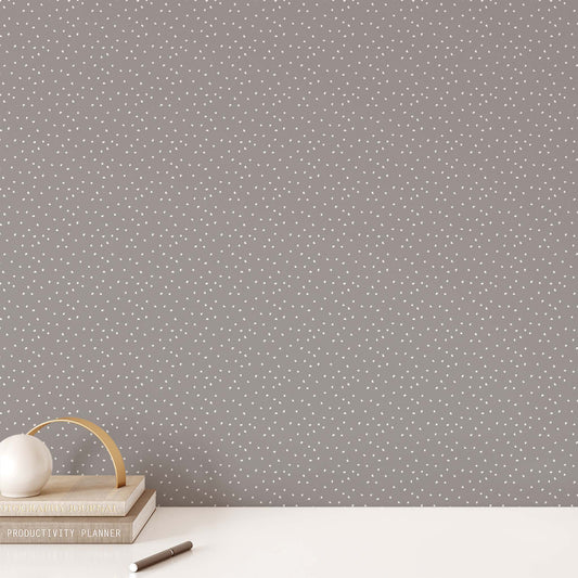 Confetti Dots Wallpaper - Gray