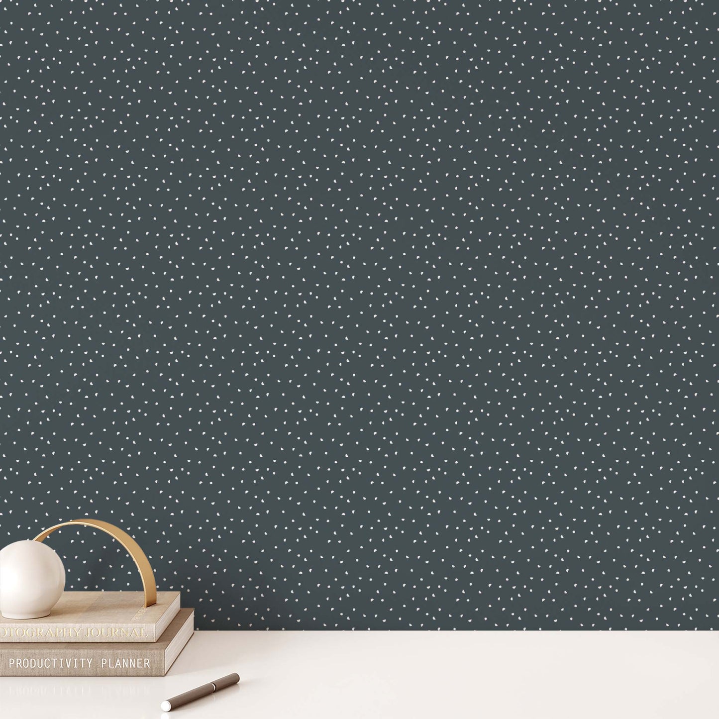 Confetti Dots Wallpaper - Navy