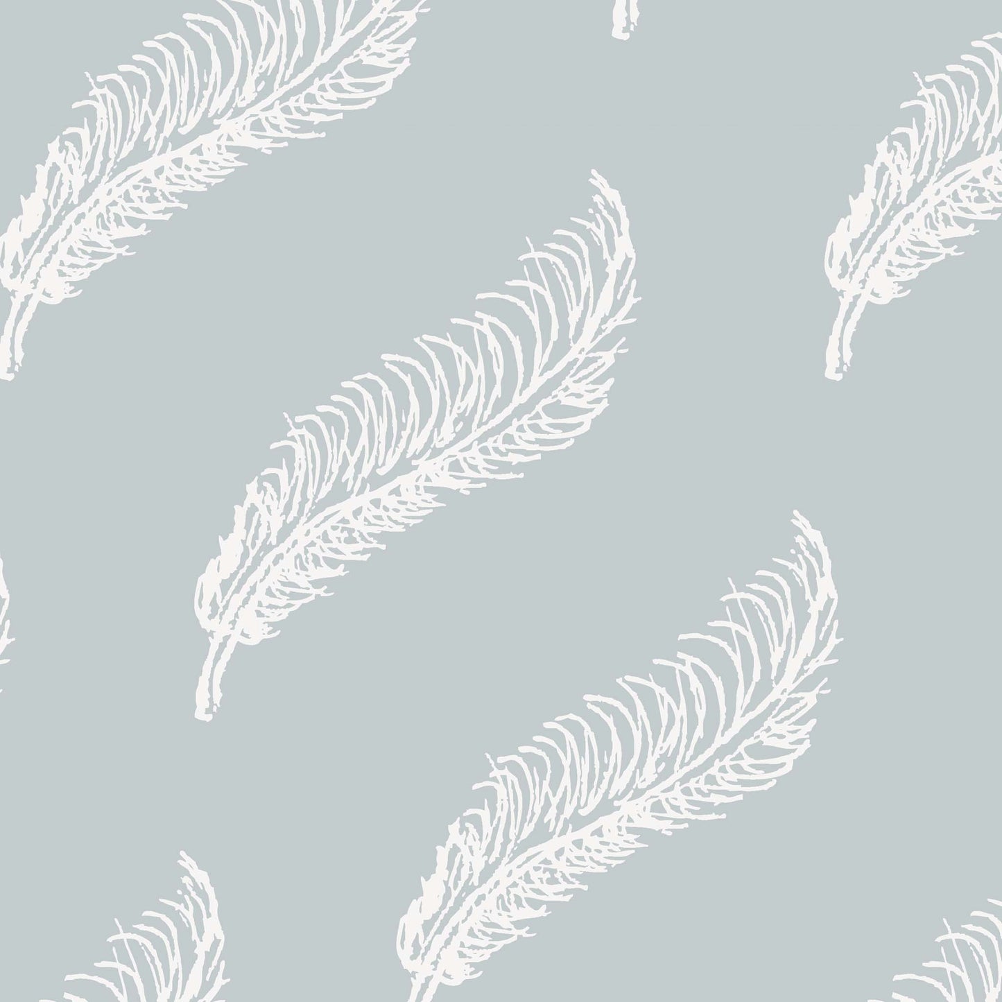 Feathers Wallpaper - Blue