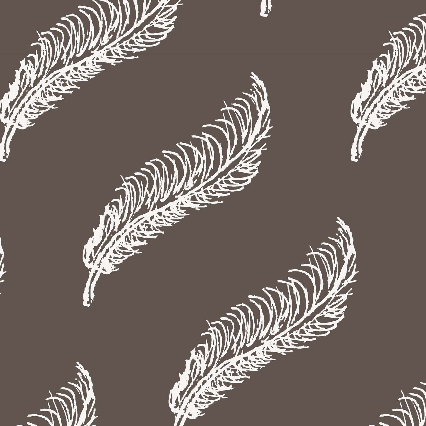 Feathers Wallpaper - Brown