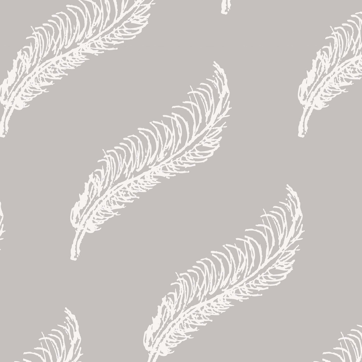 Feathers Wallpaper - Gray