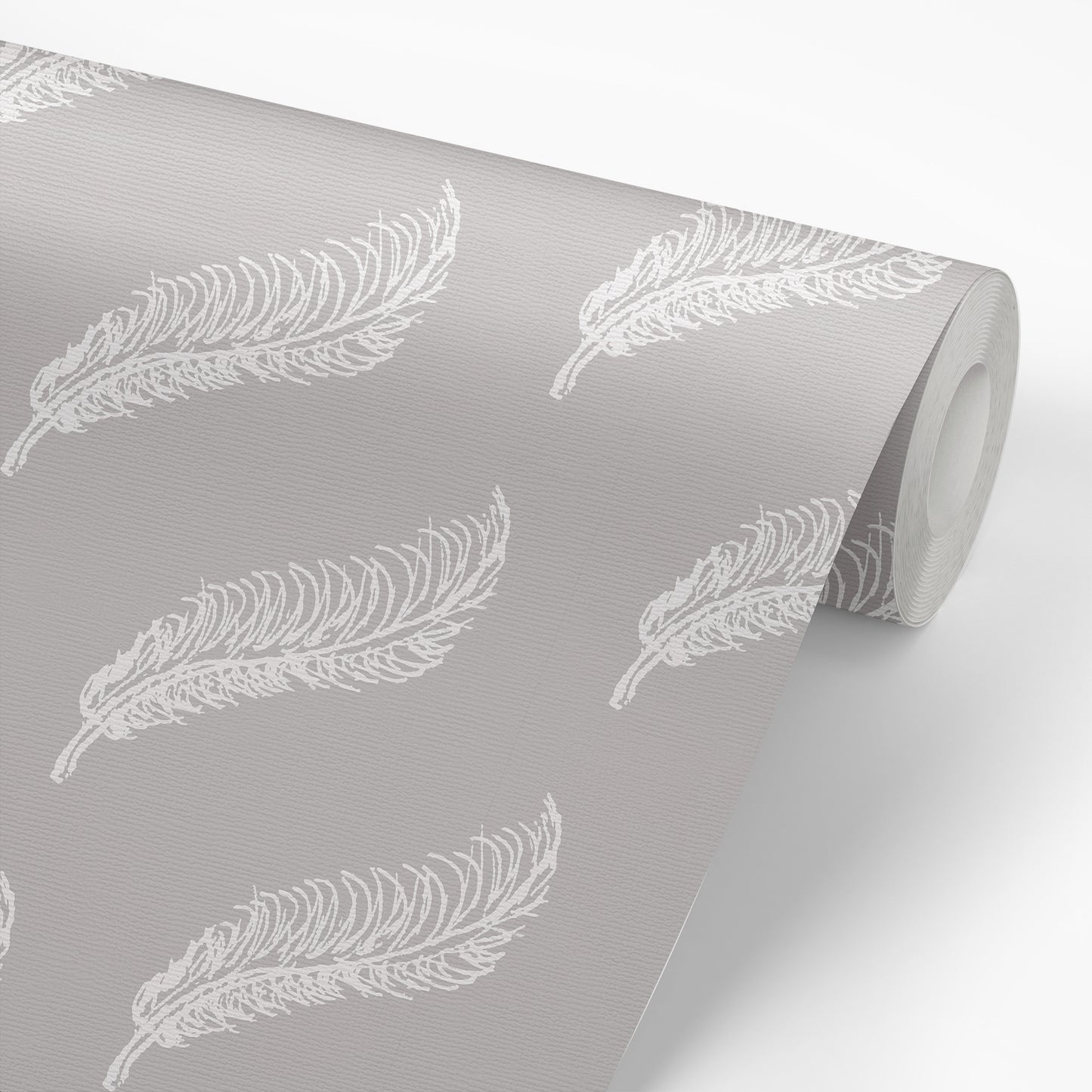 Feathers Wallpaper - Gray