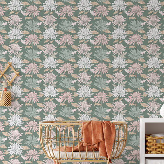 Hydrangea Wallpaper - Green