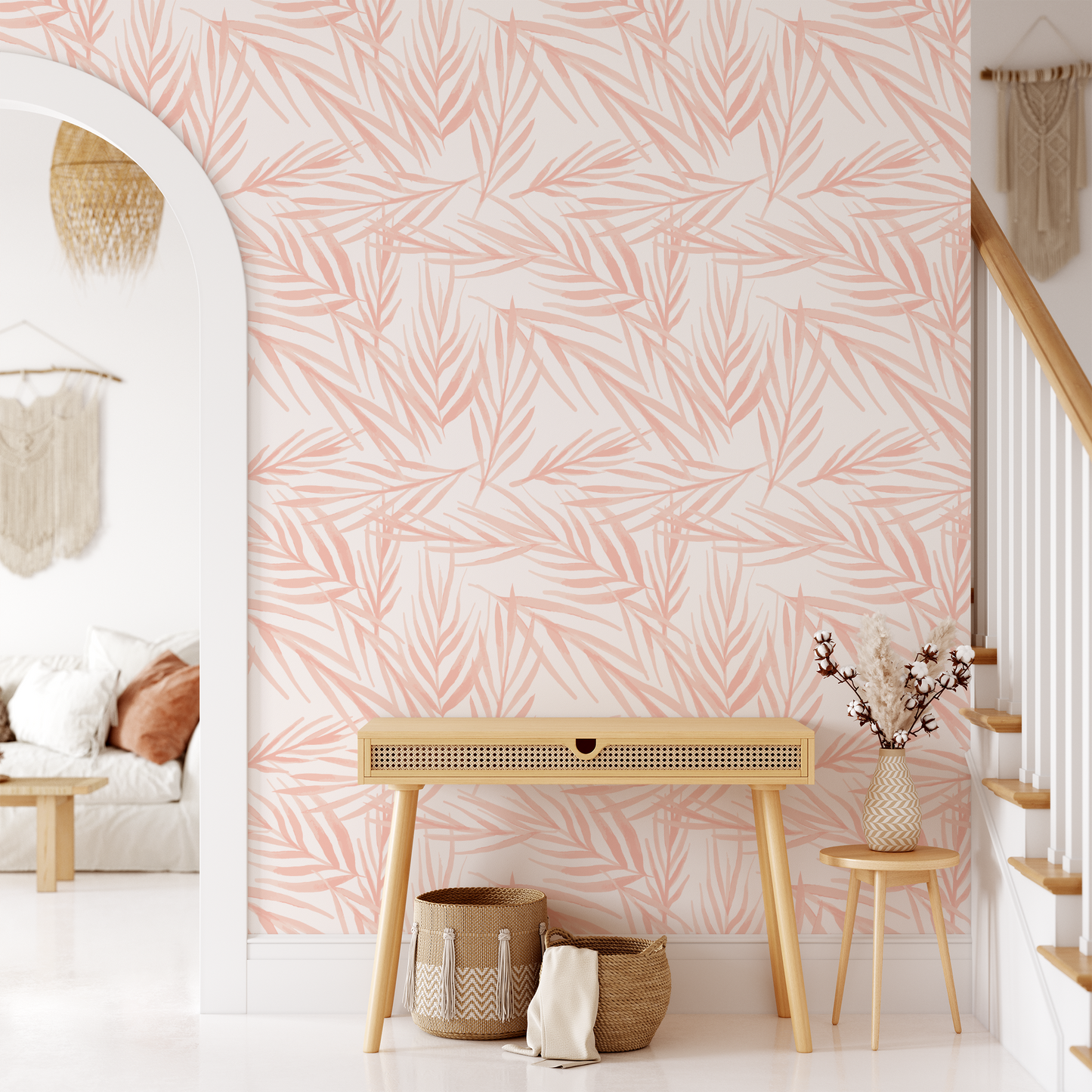 Foxtail Ferns Wallpaper - Pink