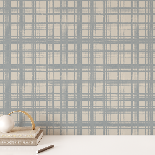 Picnic Poppy Wallpaper - Gray