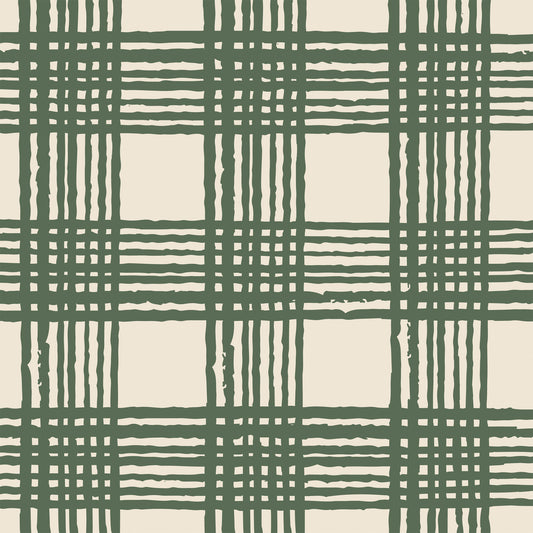 Picnic Poppy Wallpaper - Olive