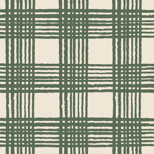 Picnic Poppy Wallpaper - Olive