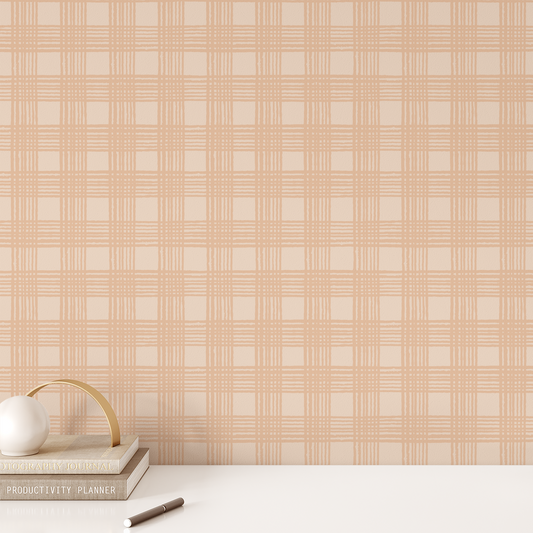Picnic Poppy Wallpaper - Sand