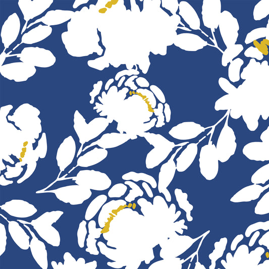 Roses Wallpaper - Navy