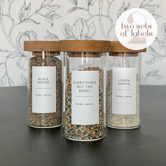 Bundled Set: Minimalist Pantry Labels and Spice Labels