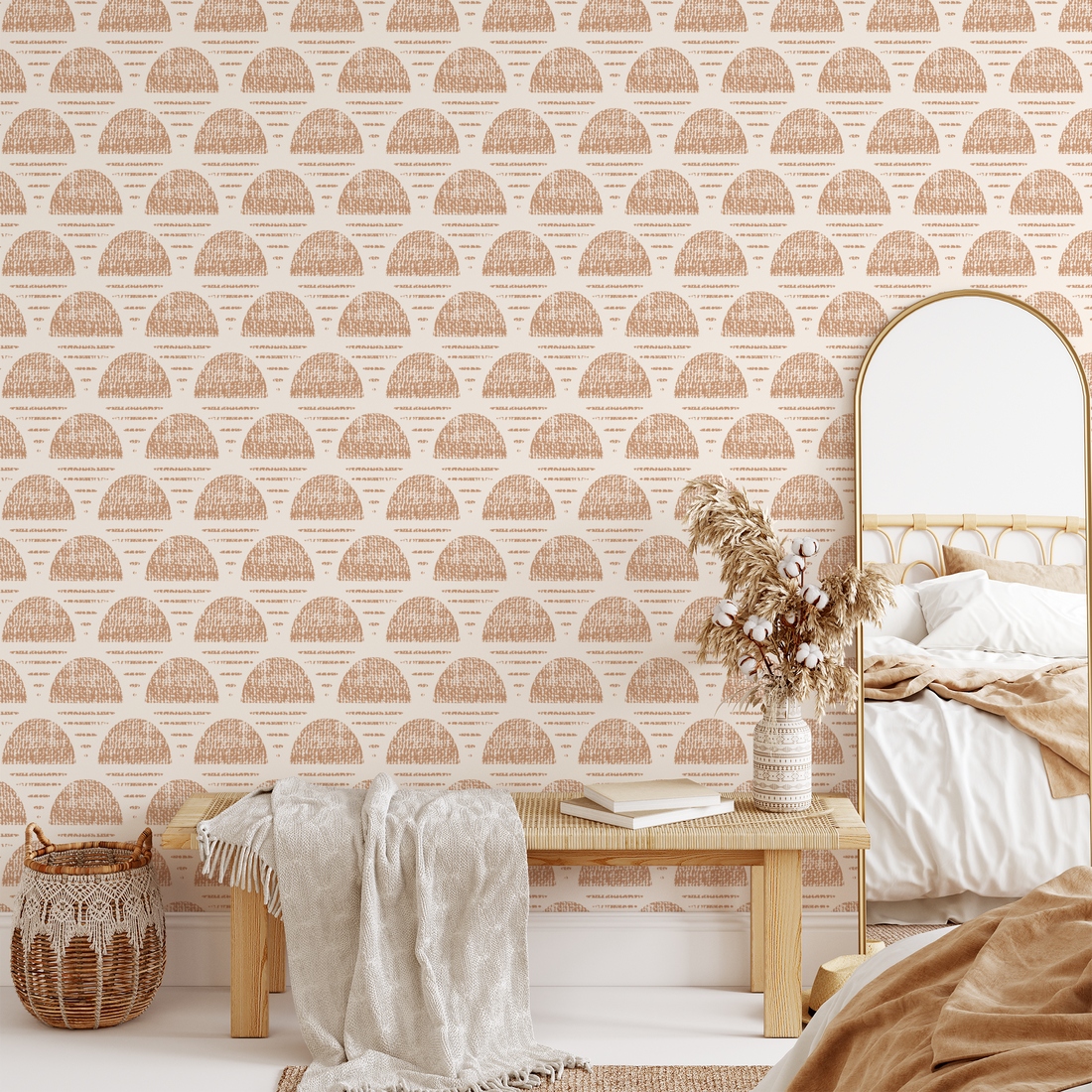 Rising Sun Wallpaper - Rust – Ayara Home