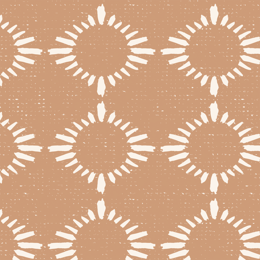 Star Burst Wallpaper - Solid Rust
