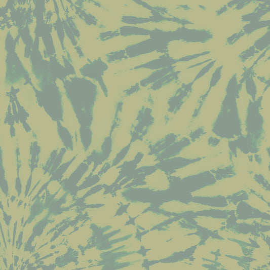 Tie Dye Spiral Wallpaper - Green