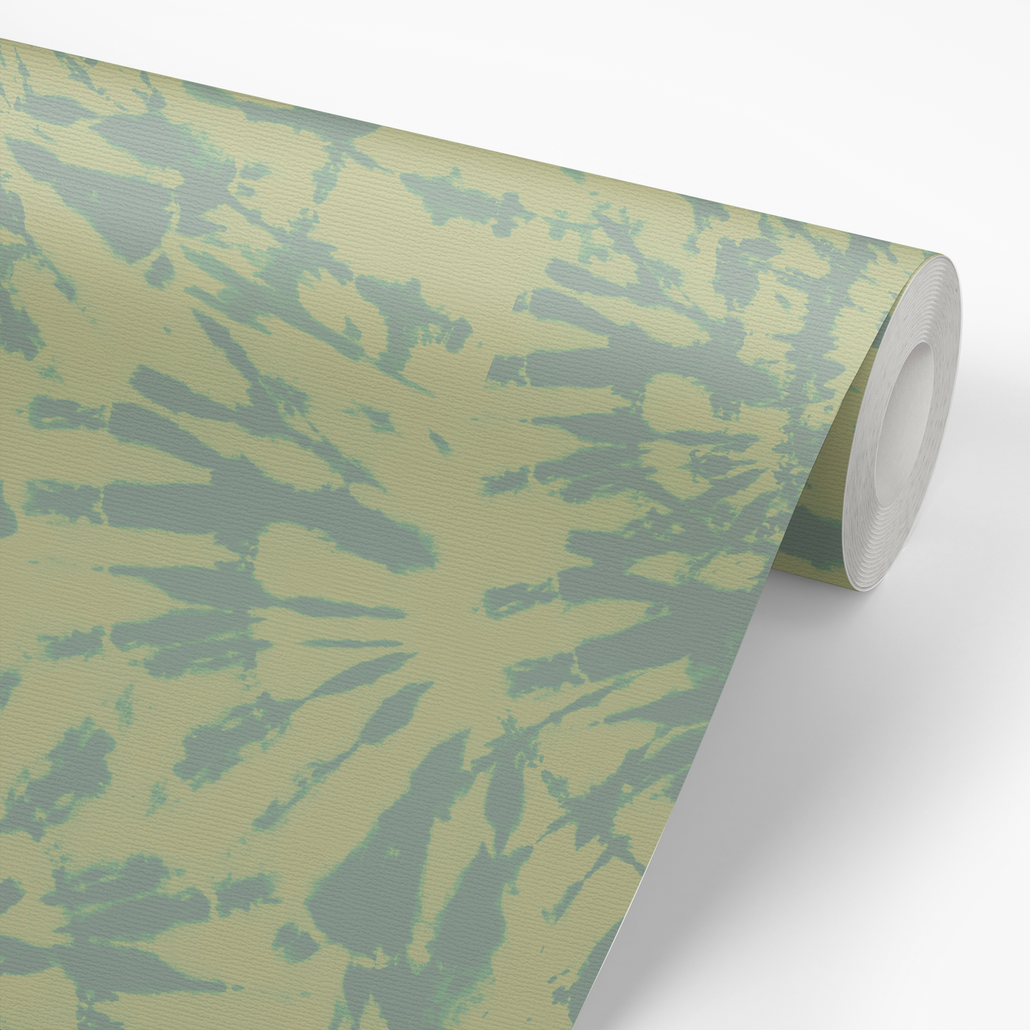 Tie Dye Spiral Wallpaper - Green