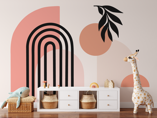 Boho Arches Mural - Black