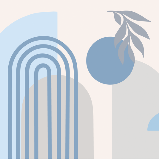 Boho Arches Mural - Blue