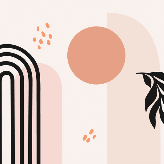 Boho Sunny Mural - Black