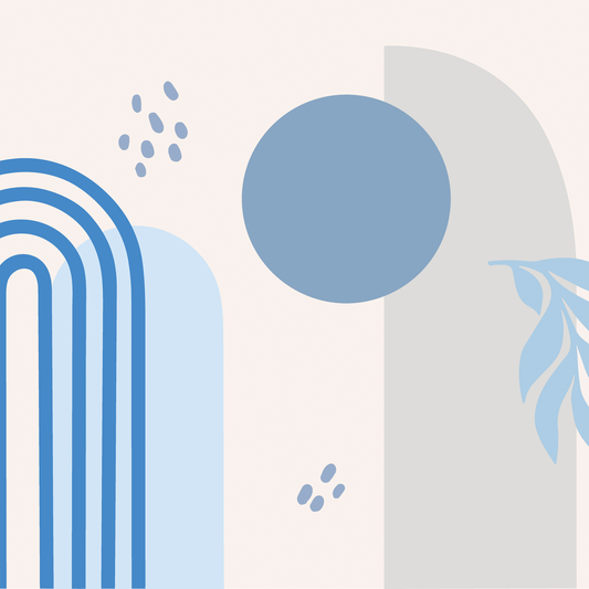 Boho Sunny Mural - Blue