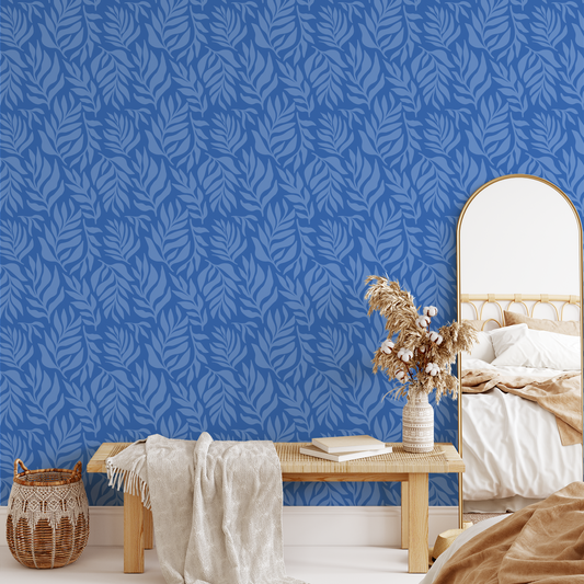 Foliage Wallpaper - Blue