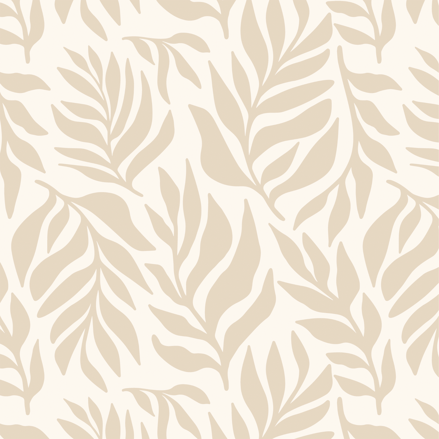 Foliage Wallpaper - Tan