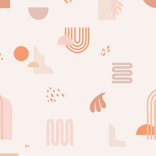Modern Shapes Wallpaper - Pink