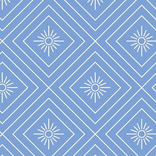 Retro Geo Wallpaper - Blue