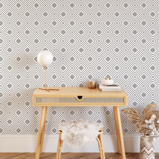 Retro Geo Wallpaper - Black