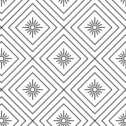 Retro Geo Wallpaper - Black