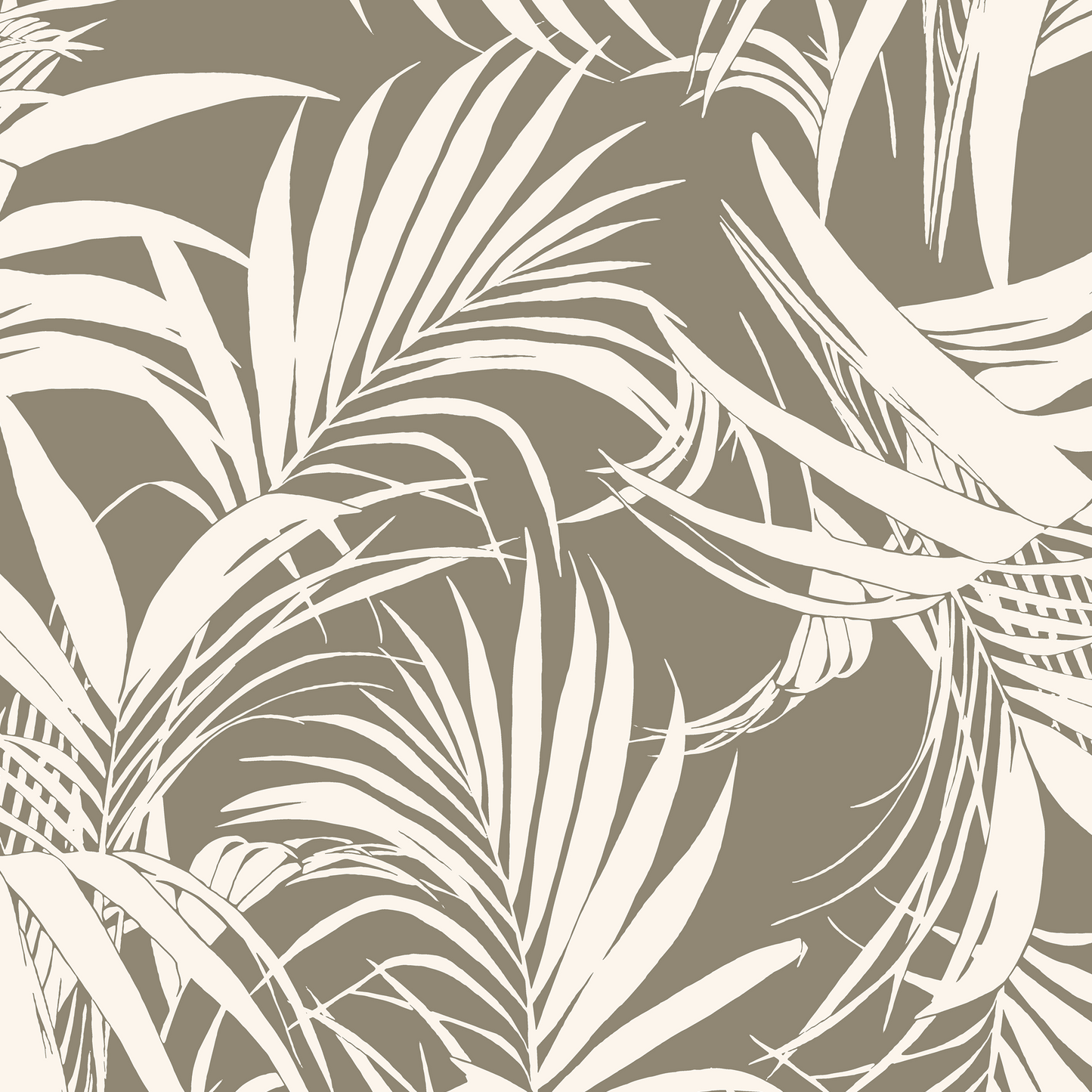 Tropics Wallpaper - Khaki Green