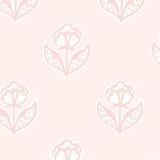 Vintage Flower Wallpaper - Pink