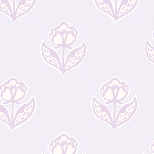 Vintage Flower Wallpaper - Purple