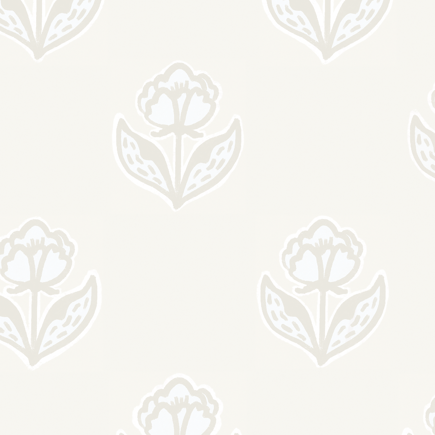 Vintage Flower Wallpaper - Cream