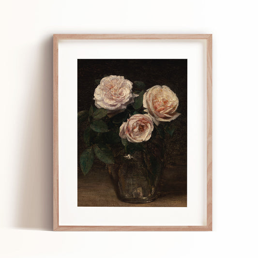 Vintage Garden Roses Art Print