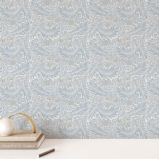 Larkspur Wallpaper - Gray Blue