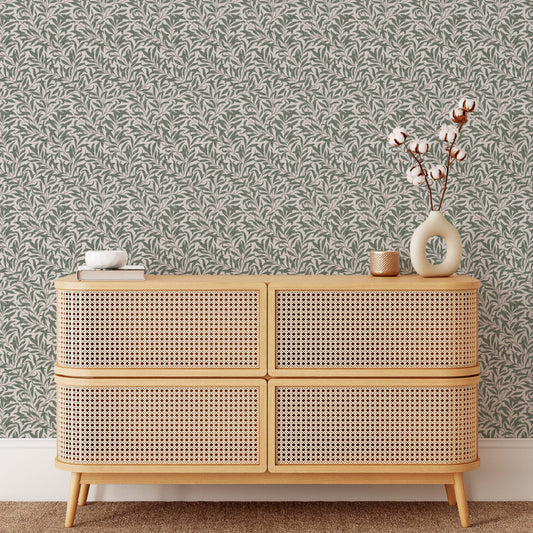 Willow Branches Wallpaper - Olive