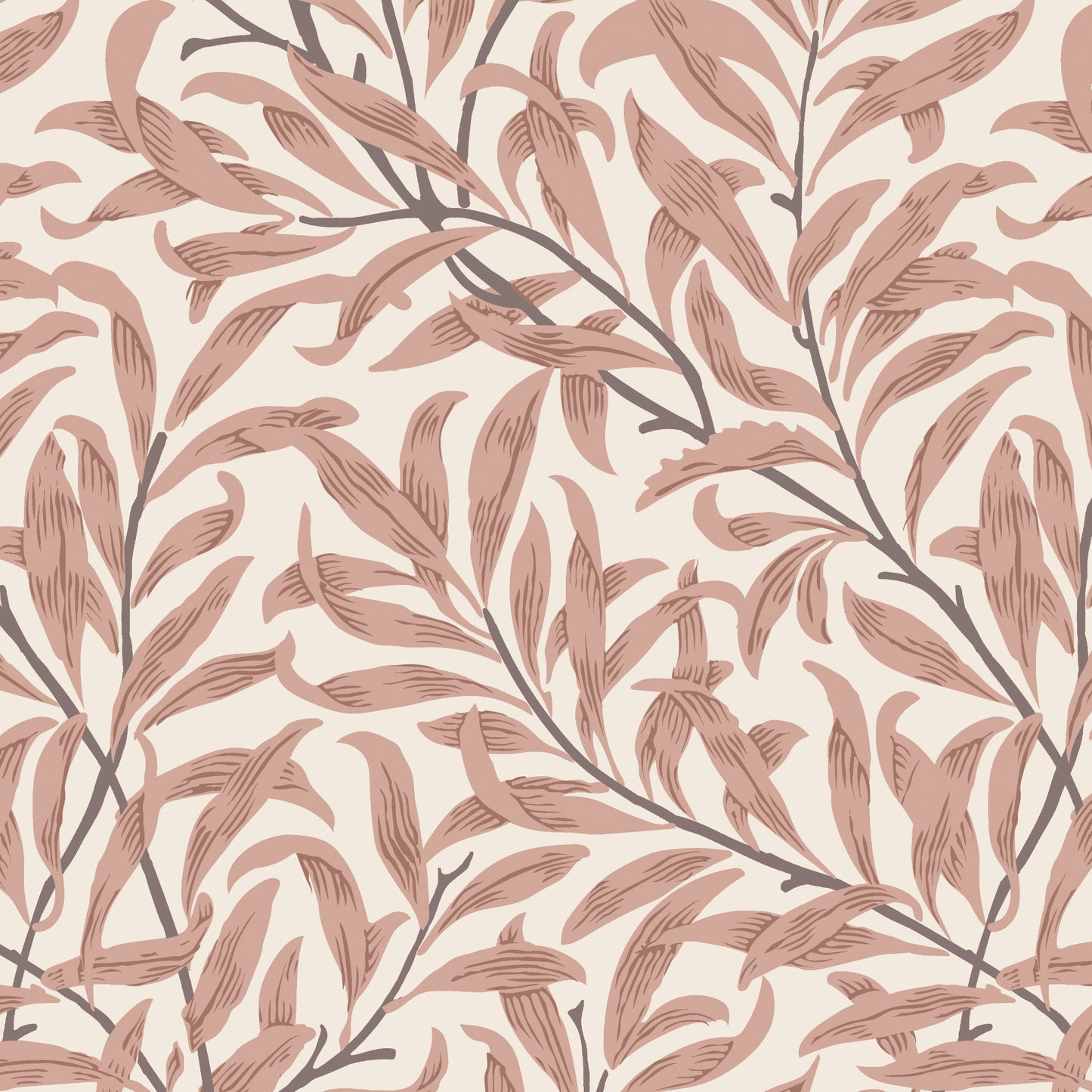 Willow Branches Wallpaper - Rust
