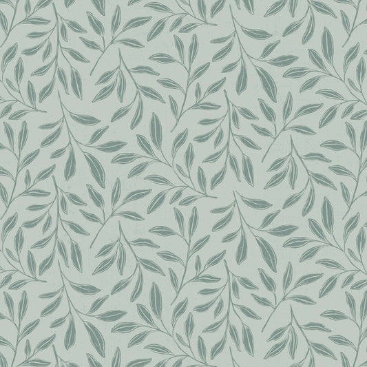 Close up featuring Cayla Naylor Willow-Sage Peel and Stick Wallpaper - a classic pattern