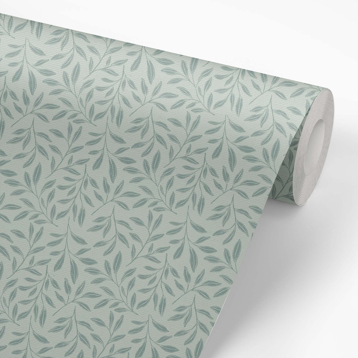 Wallpaper panel featuring Cayla Naylor Willow-Sage Peel and Stick Wallpaper - a classic pattern