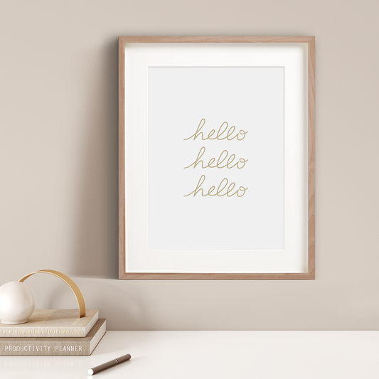 Hello Art Print