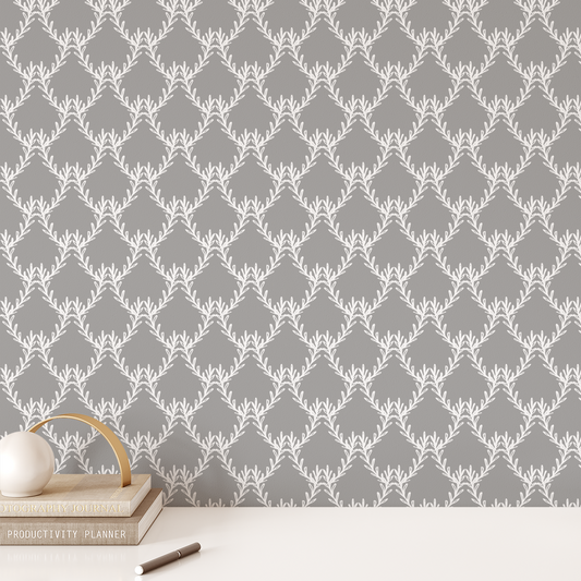 Chandelier Wallpaper - Gray