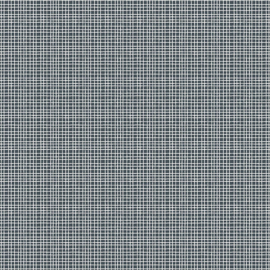 Tweed Wallpaper - Navy and Cream