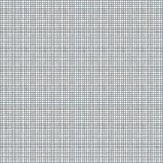 Tweed Wallpaper - White and Navy